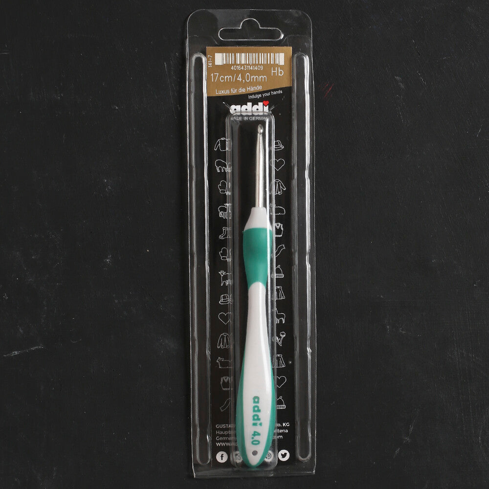 Addi Swing Maxi 4 Mm 17 Cm Yeşil Ergonomik Yün Tığ - 141-7